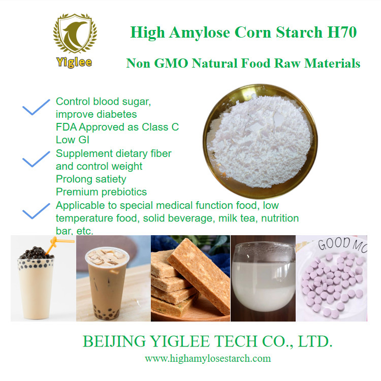BEIJING YIGLEE TECH Amido de milho de alta amilose H70 Amido de milho de alta amilose resistente